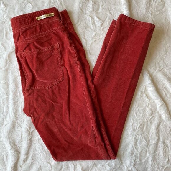 Pilcro Red Serif Corduroy Skinny Jeans - Women’s 26 - Picture 2 of 11